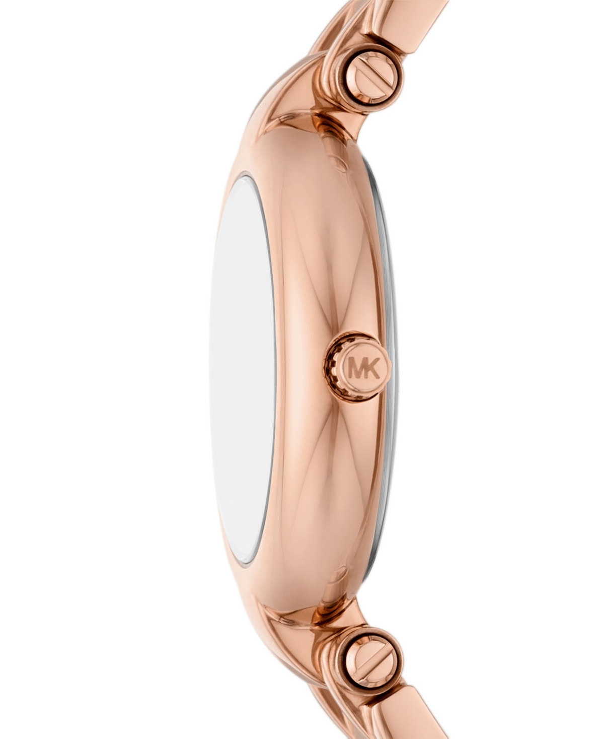Michael Kors Women's Laney Three-hand Rose Gold-tone Stainless Steel Watch, 30mm In Rose Gold-tone