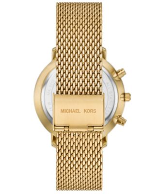 Men's Blake Multifunction Gold-Tone Mesh Watch, 42mm