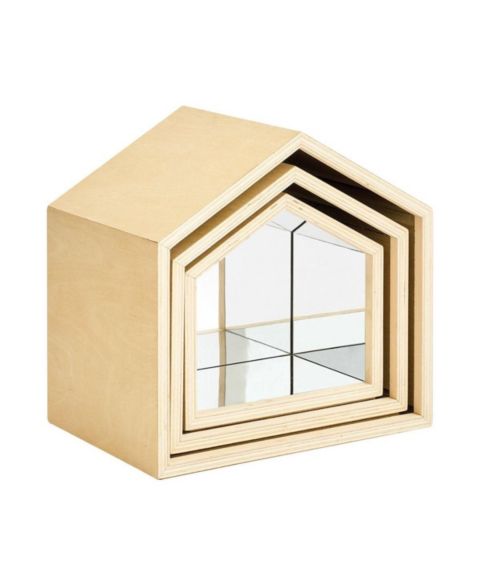 Детские игрушки Kaplan Early Learning Nesting House Mirror Set, цвет: Бежевый / Хаки