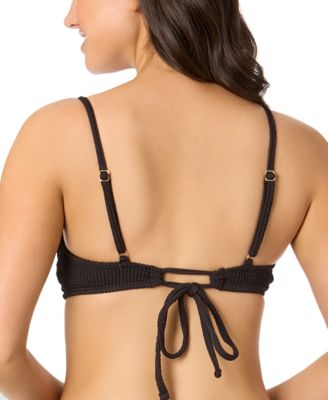 Juniors' Ribbed Scoop-Neck Bralette Bikini Top, Exclusively at Macy's