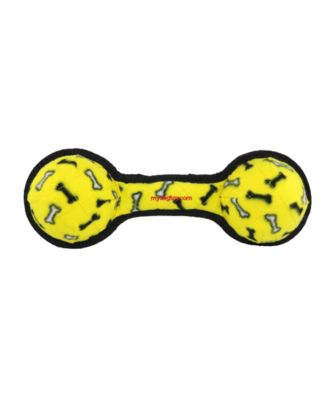 Ultimate 2 Ball Tug Yellow Bone, 2 Pack Durable Squeaky Dog Toy