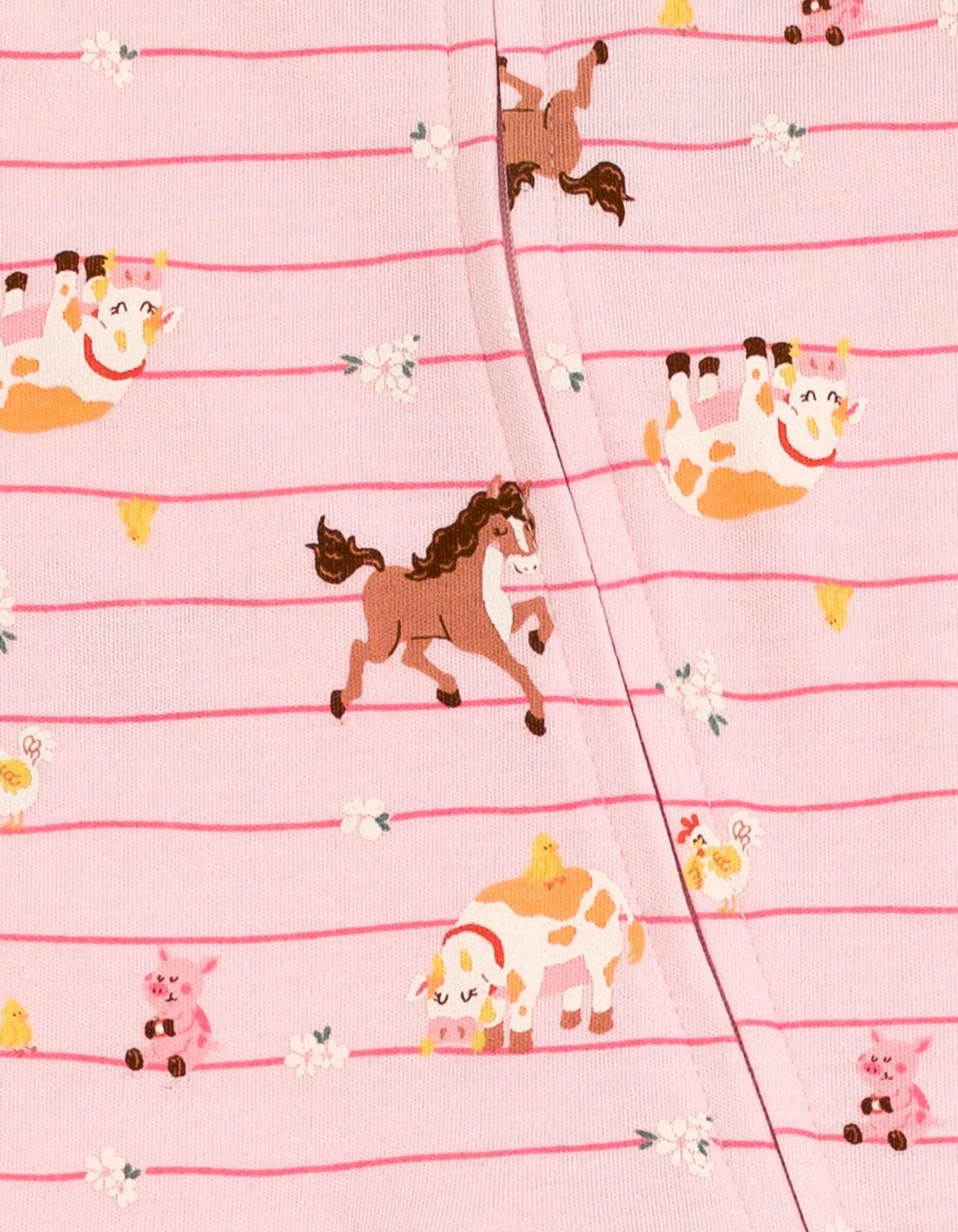 Baby Girls Girl's(Newborn-24M) Animals Ribbed Zip Up Sleep N' Play Coverall