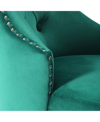 Velvet Upholstered Tufted Dining Chairs (Set of 6)