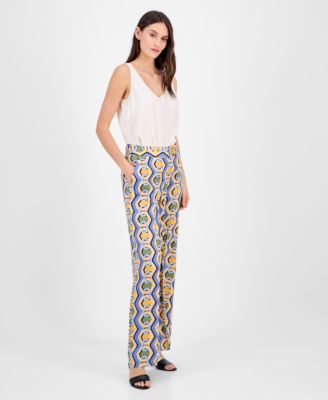 Women's Printed Wide-Leg Pants