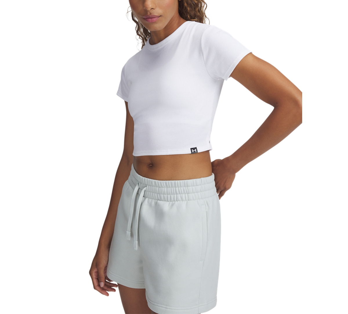 Women's Rival Ribbed Cropped T-Shirt - Black