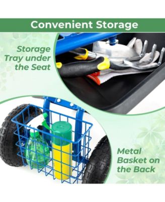 Garden Cart with Heavy Duty Tool Tray