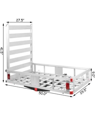 50 inch x 29.5 inch Hitch-Mounted Mobility Cargo Carrier