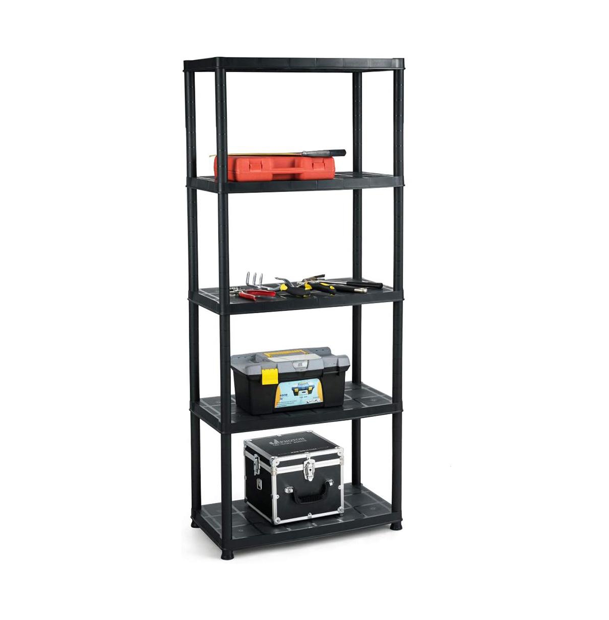 5-Tier Storage Shelving Freestanding Heavy Duty Rack - Black