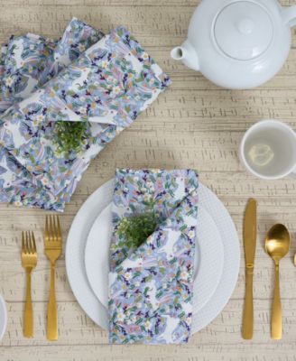Bunny Meadows Printed Cotton Napkins, Set of 4