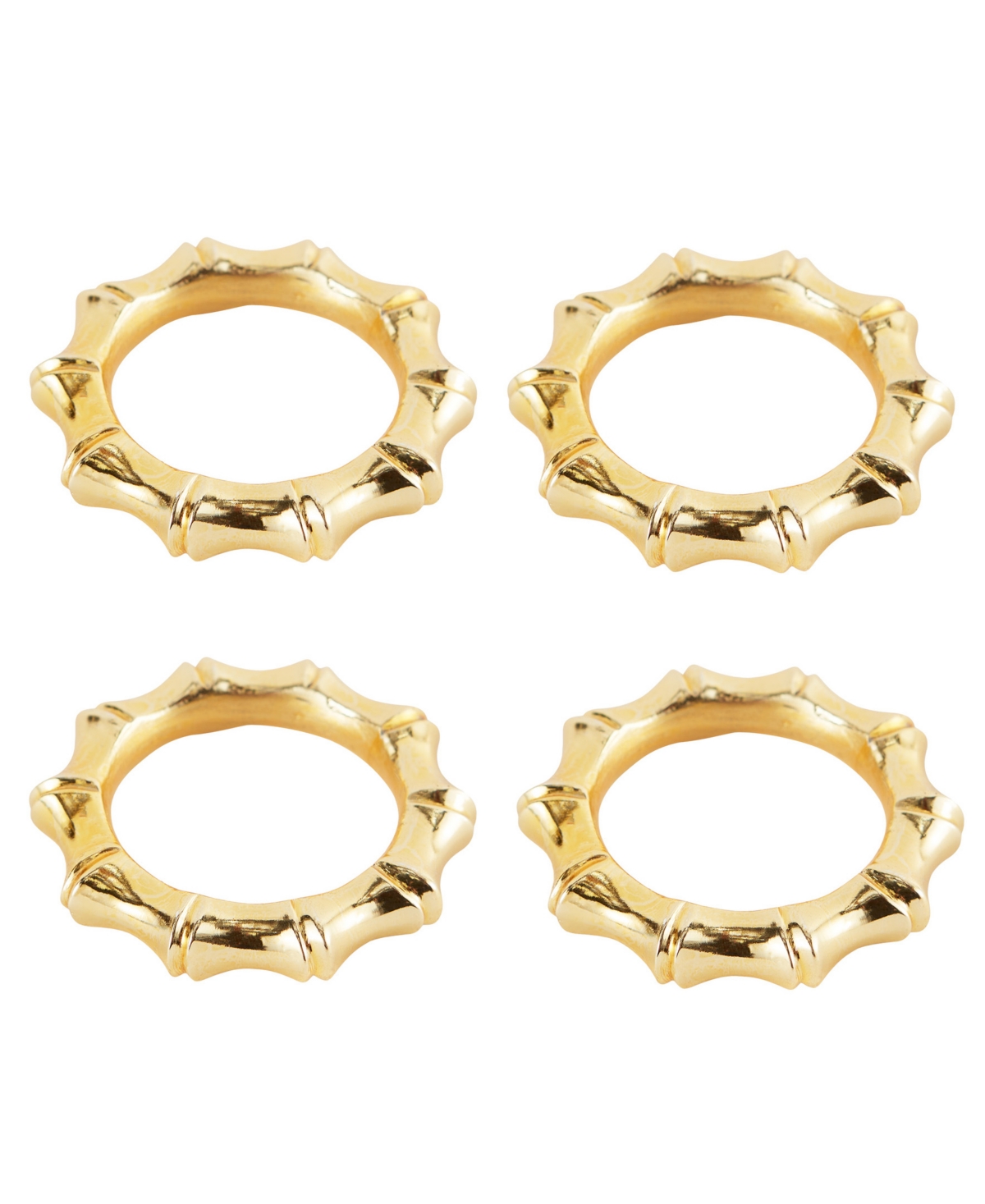Design Imports Napkin Ring, Set Of 4 In Gold