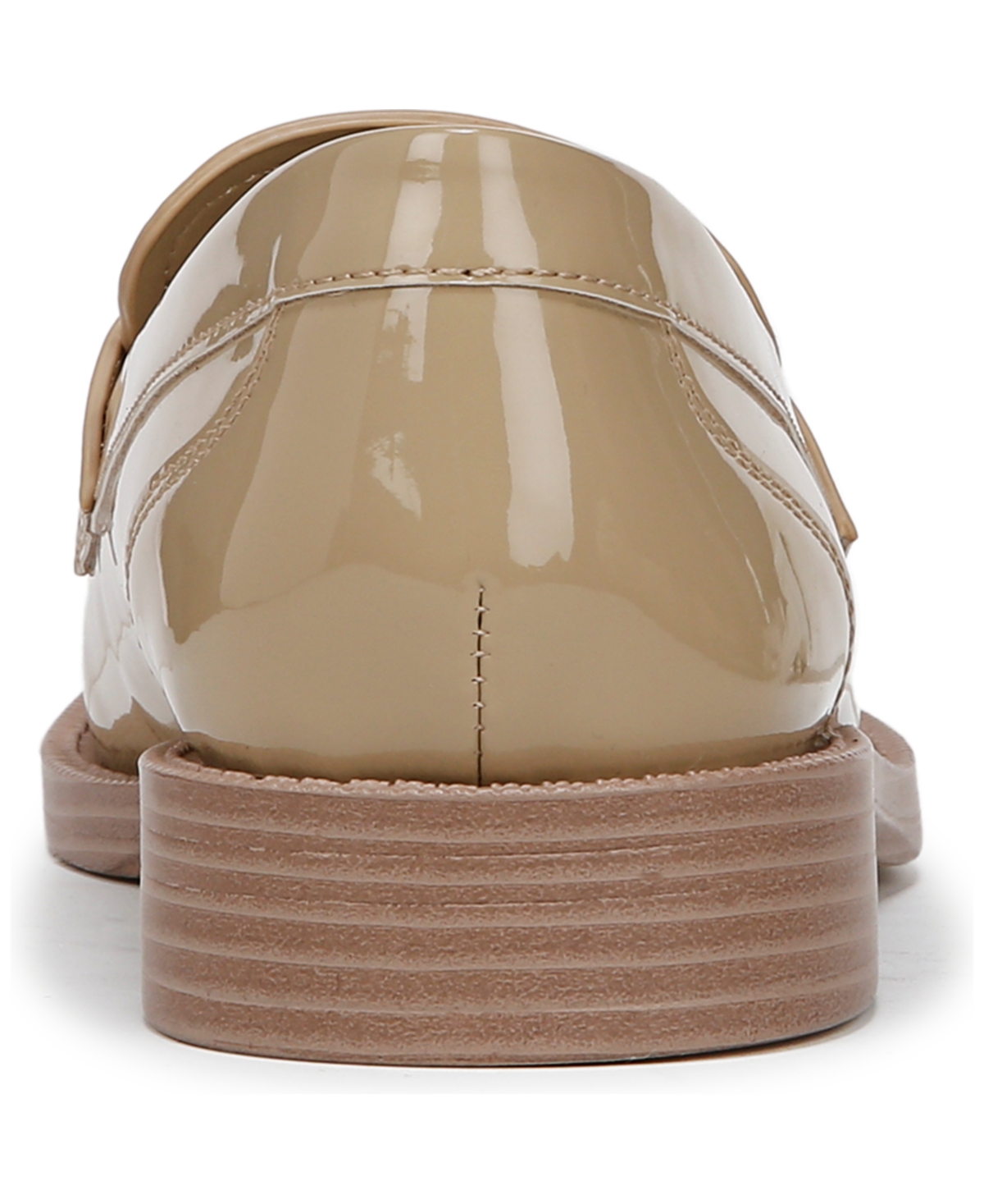 Franco Sarto Women's Lucia Round Toe Low Profile Tassel Loafers In Modern Taupe Patent Faux Leather