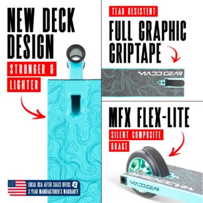 Pro Stunt Scooter for Kids and Teens Ages 8 - 12 – Lightweight Durable Trick Scooter – MG4 - Teal