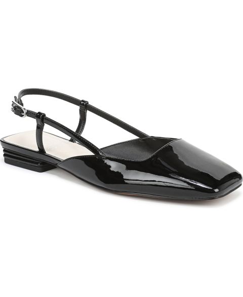 Женские туфли Franco Sarto Virai Square Toe Slingback, цвет: Чёрный лаковая искусственная кожа