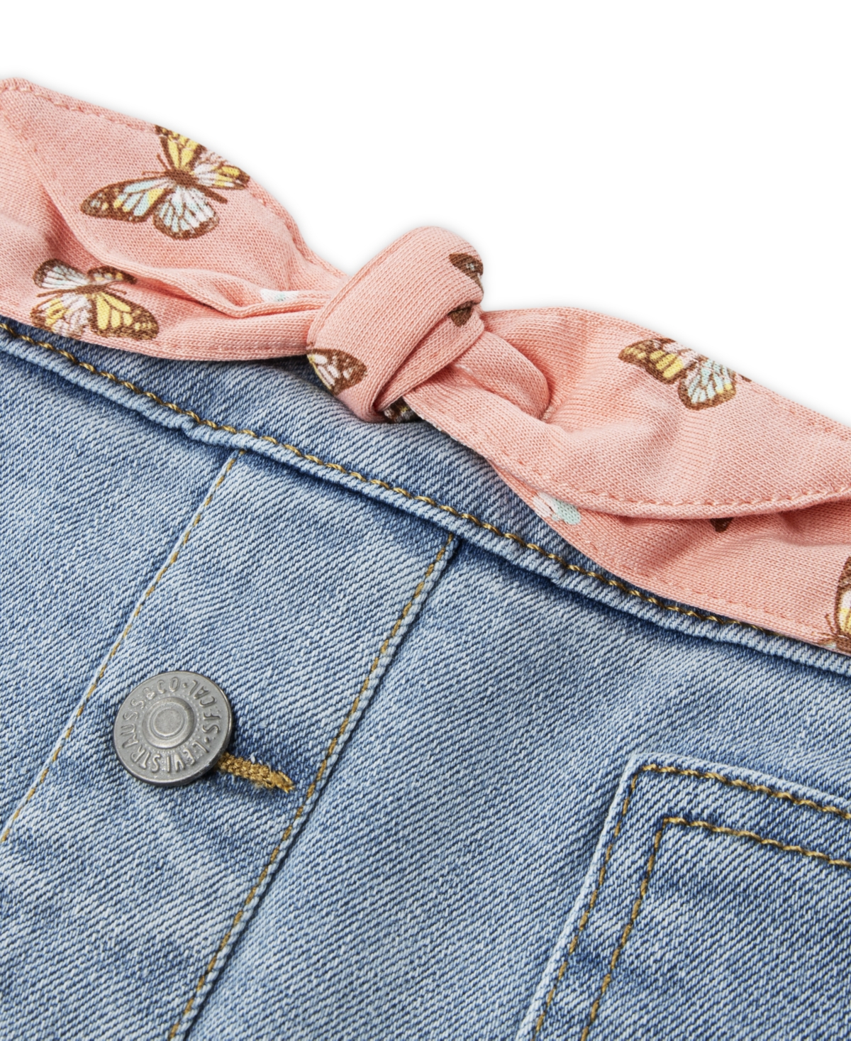LEVI'S LITTLE GIRLS 2-PIECE RUFFLE T-SHIRT AND SKORT SET 