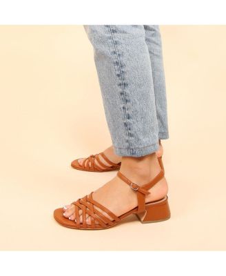 Women's Cognac Jackie Customizable Bell Sandals
