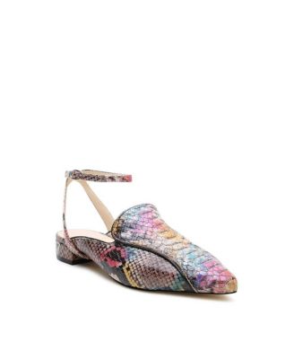 Women's Painted Snake Marilyn Customizable Pointed Loafer Slides