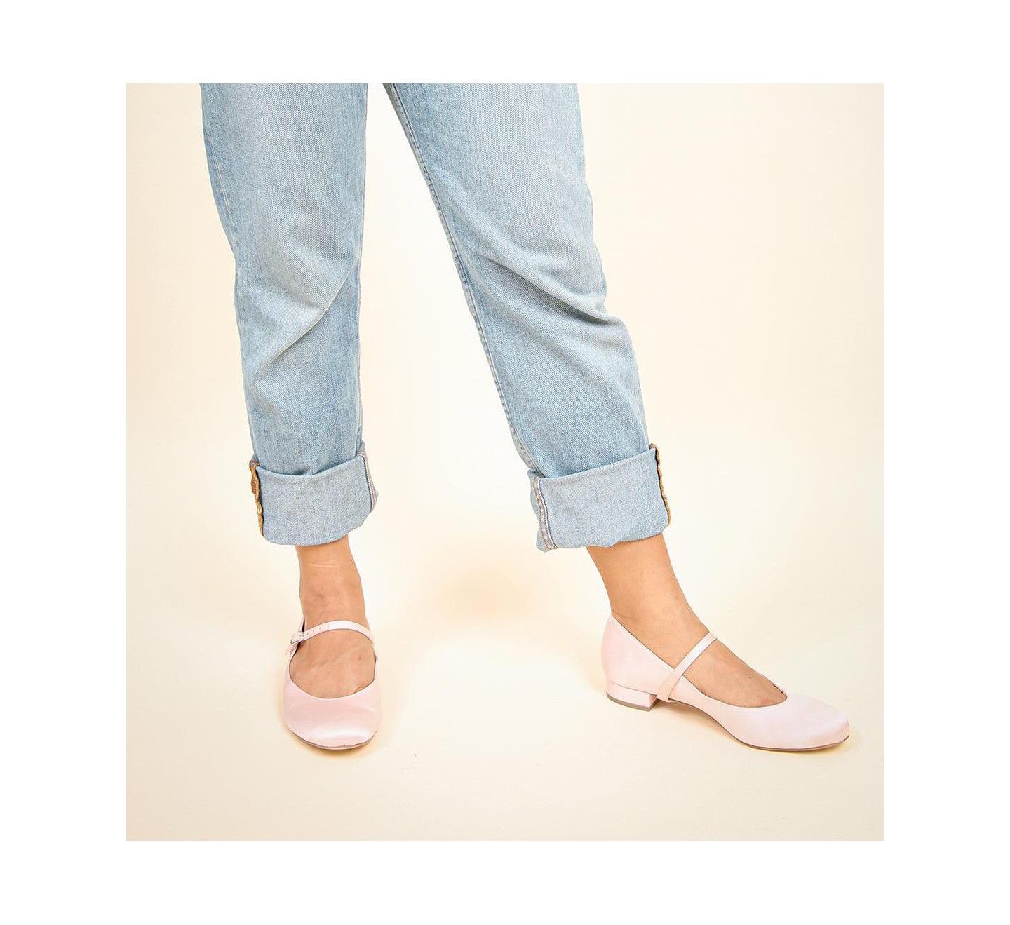 Женские балетки Alterre Rose Satin Twiggy Customizable Ballet Flats, цвет: Розовый атласный — фото 3
