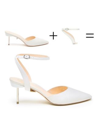 Women's White Marilyn Customizable Bridal Stilettos