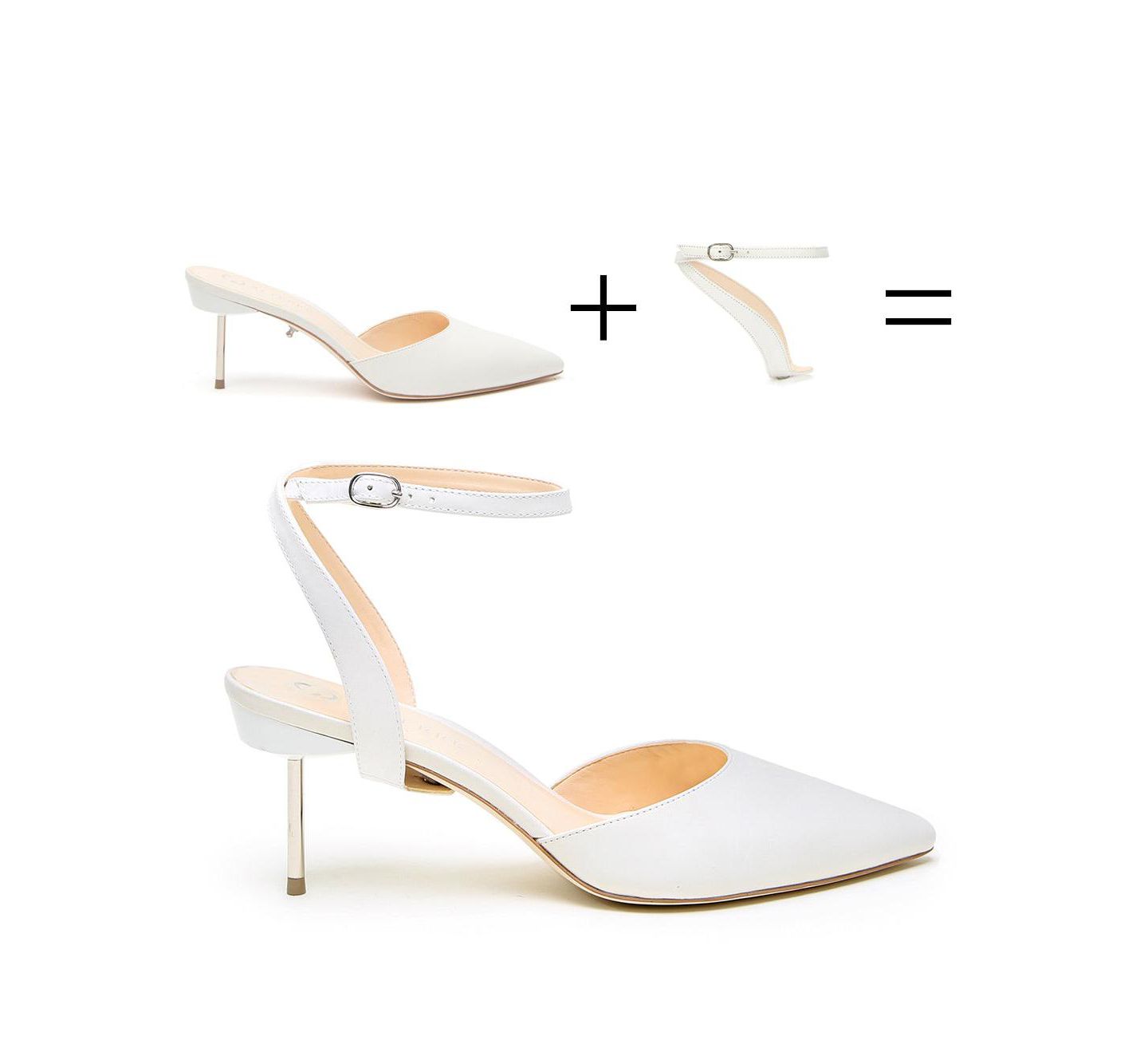 Женские туфли Alterre White Marilyn Customizable Bridal Stilettos, цвет: Белый — фото 6