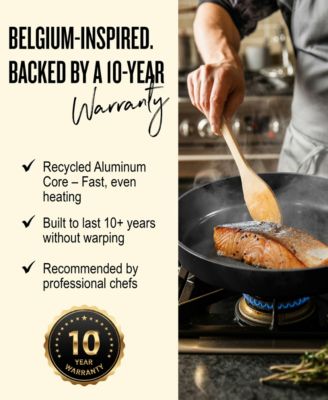 Maestro Cookware Set 3-Piece Set - 8" Nonstick Ceramic Frying Pan and 1.7Qt. Saucepan with Lid - Made without PFAS, PFOA & PTFE