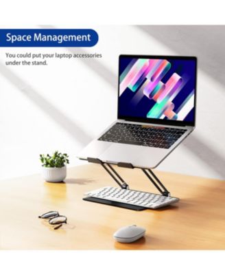 LS10 Aluminum Laptop Stand, Ergonomic Adjustable Notebook Riser Holder Computer Stand Compatible with Air, Pro, Dell, HP, Lenovo More 10-14" Laptops