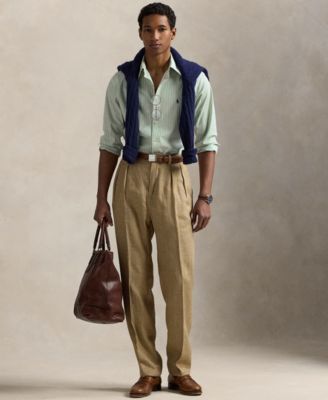 Men's Classic-Fit Gingham Stretch Poplin Shirt