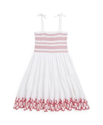Big Girls Smocked Eyelet Jersey Dress