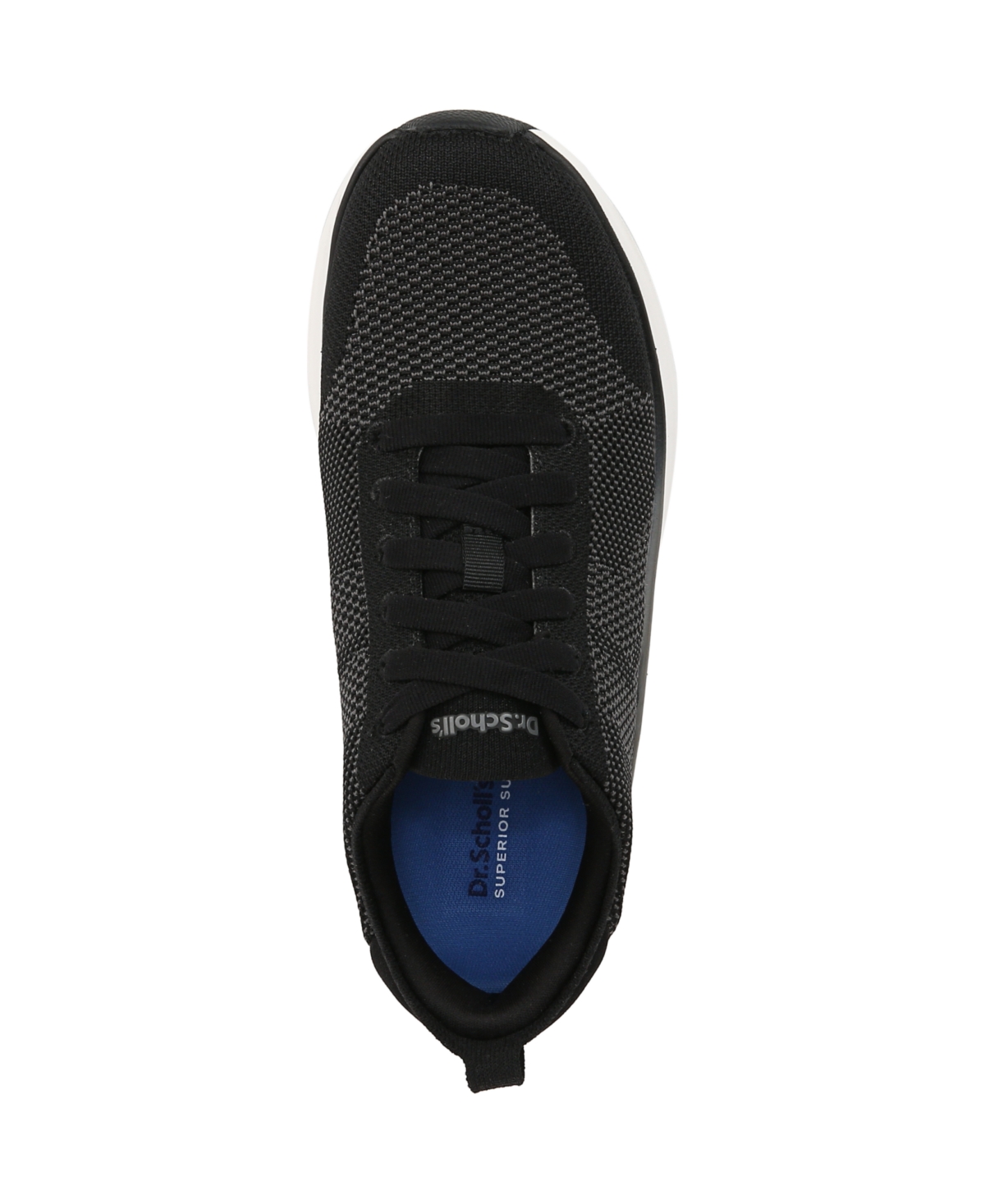 Shop Dr. Scholl's Women's Feel Support Washable Lace Up Sneakers In Black Fabric