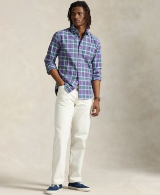 Men's Classic-Fit Plaid Oxford Shirt