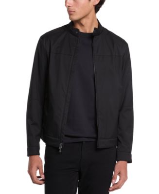 ジャケット Michael Kors Black triacetate blend jacket Michael Kors mock-neck Biker Jacket | Black | FARFETCH