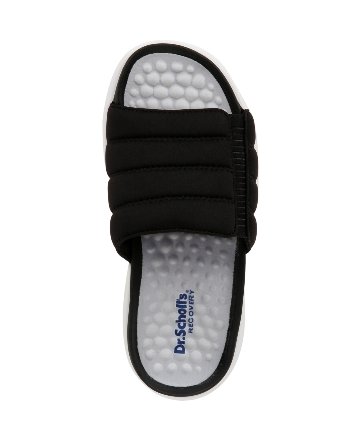 Shop Dr. Scholl's Women's Feel Free Recovery Slide Sandals In Black Fabric