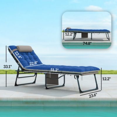 Outdoor Lounge Chairs, Reclining Folding Chaise Lounge, /
