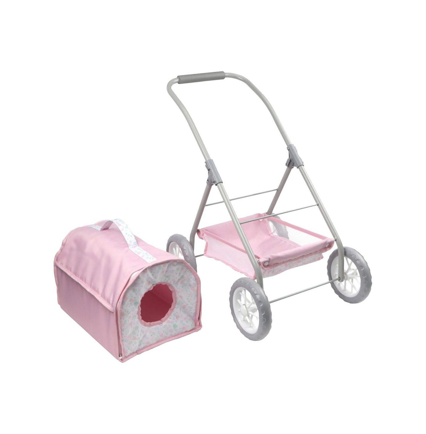 Коляска для кукол JC Toys My First Toy Pet со съёмной переноской, 3+, цвет: Розовый — фото 5