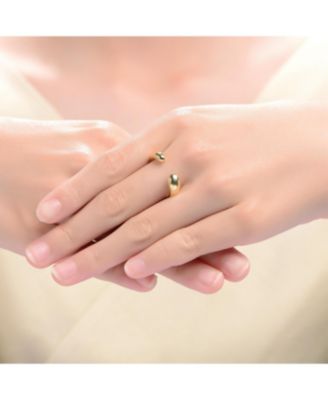14K Gold Plated Modern Open Ring