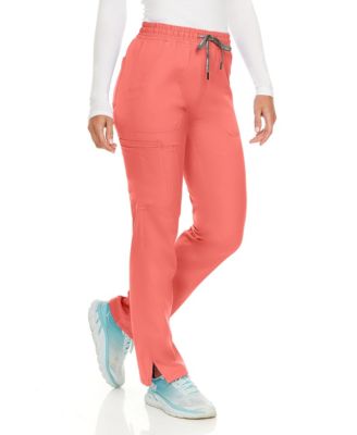 Petite Terri Stretch Straight Leg Six Pocket Cargo Scrub Pants, Ceil, X Large