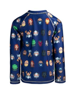 Boys Marvel Rash Guard Swim Shirt