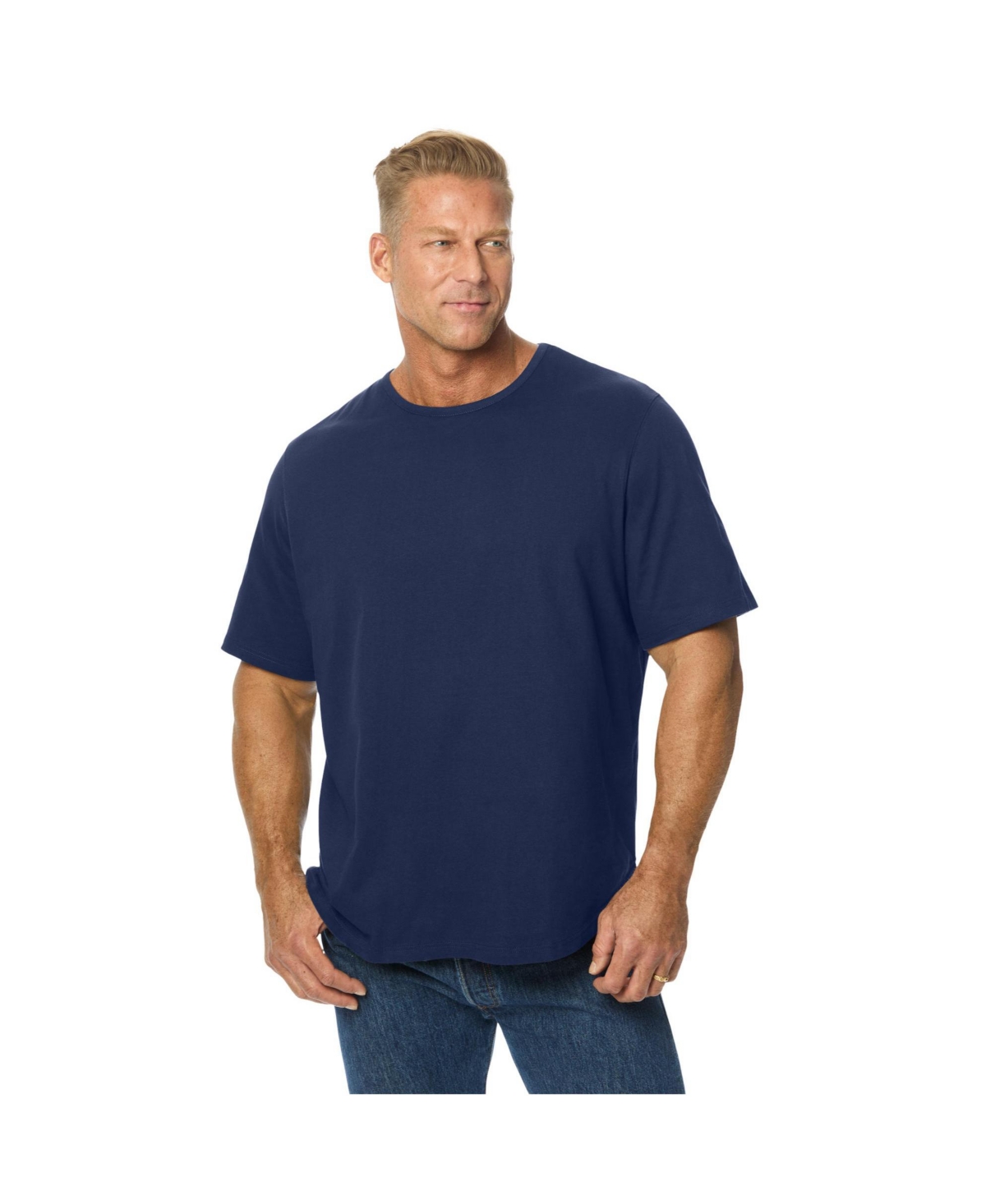 Big & Tall Silver Cooling Crewneck - Navy