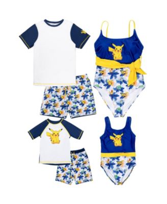 Girls Pikachu UPF 50+ One Piece Bathing Suit