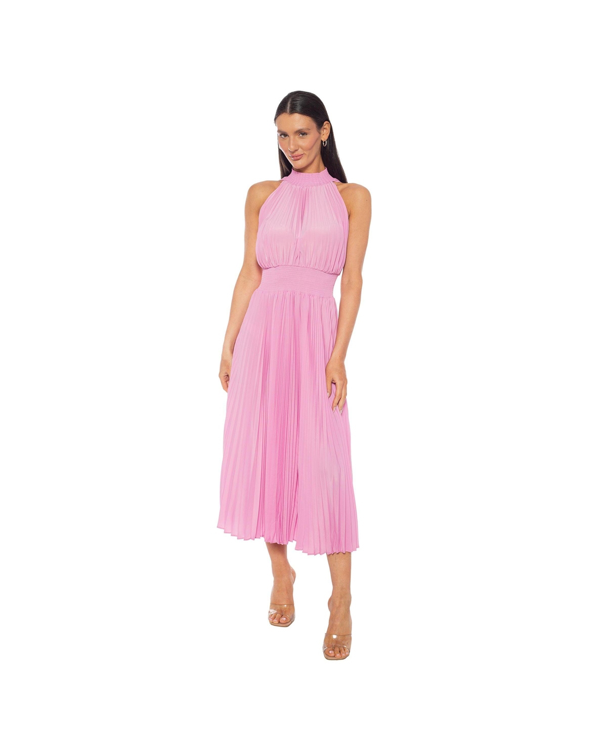 Women's Sleeveless Pleated Dress - Royal