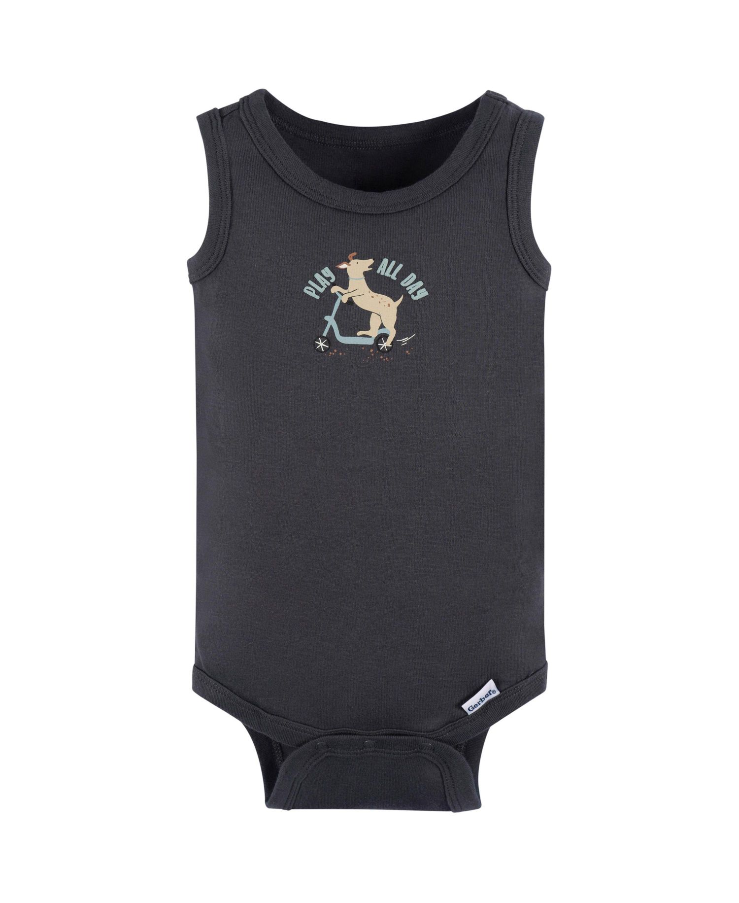 Baby Boys 4-Pack Sleeveless Onesies Bodysuits, Blue Bike