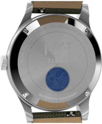 Men's Mechanical Automatic Green Nylon Watch, 40mm