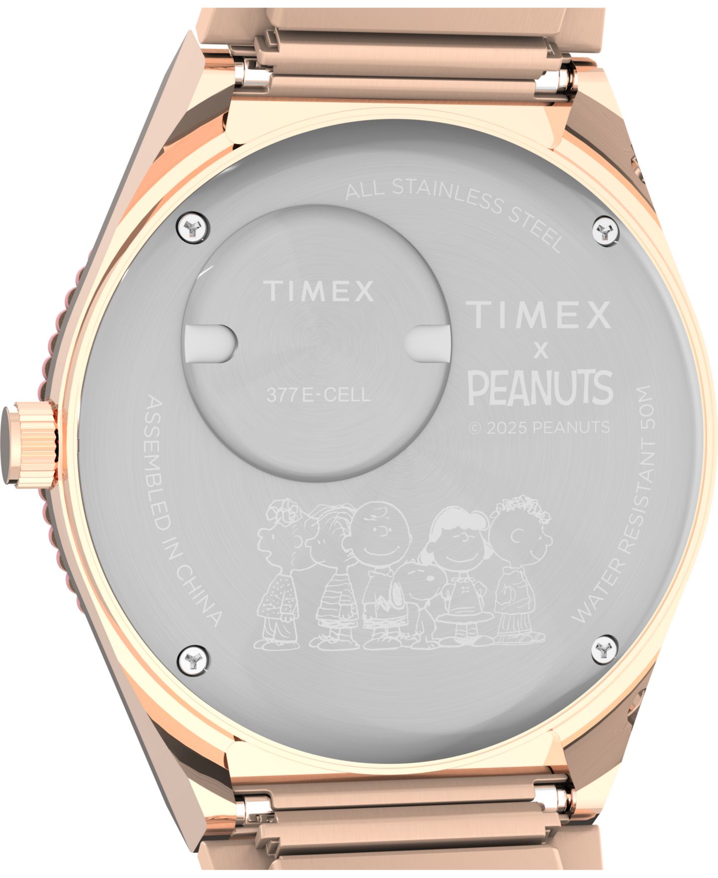 Женские аналоговые кварцевые часы Timex из стали цвета розового золота, 36 мм — фото 5