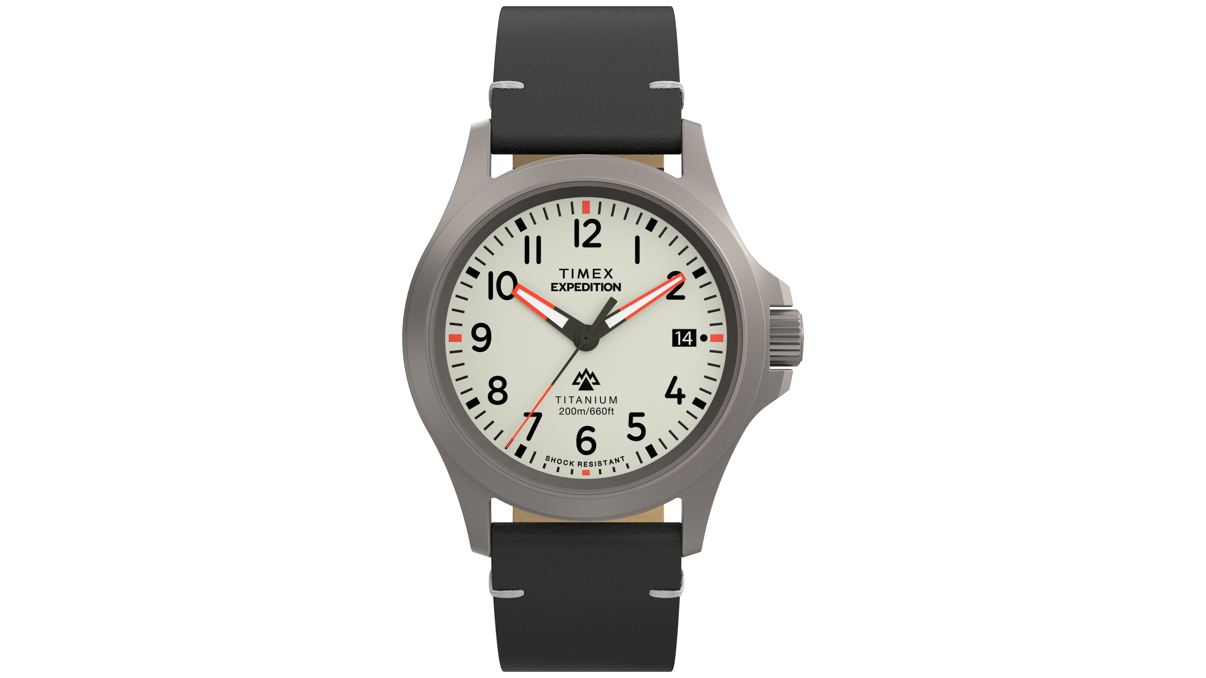 Timex Men's Quartz Analog Black Leather Watch, 38mm