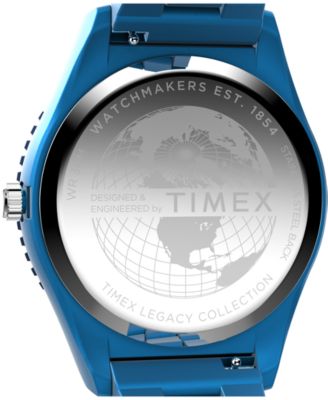 Men's Quartz Analog Blue Stainless Steel Watch, 42mm