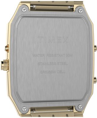 Men's Quartz Analog Digital Gold-Tone Stainless Steel Watch, 33mm