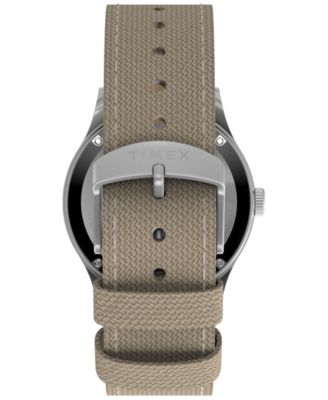 Men's Mechanical Automatic Tan Nylon Watch, 40mm