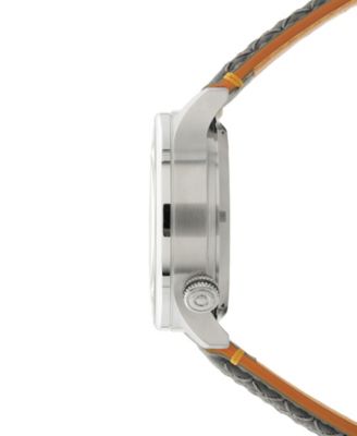 Men's Hawker Typhoon Baldwin Automatic Black Leather Strap Watch, 42mm