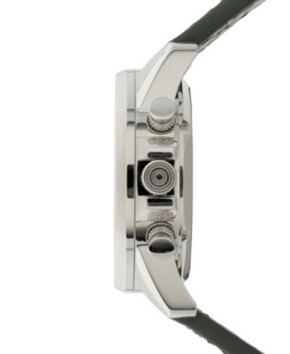 Men's Hawker Harrier Matador Chronograph Green Leather Strap Watch, 44mm