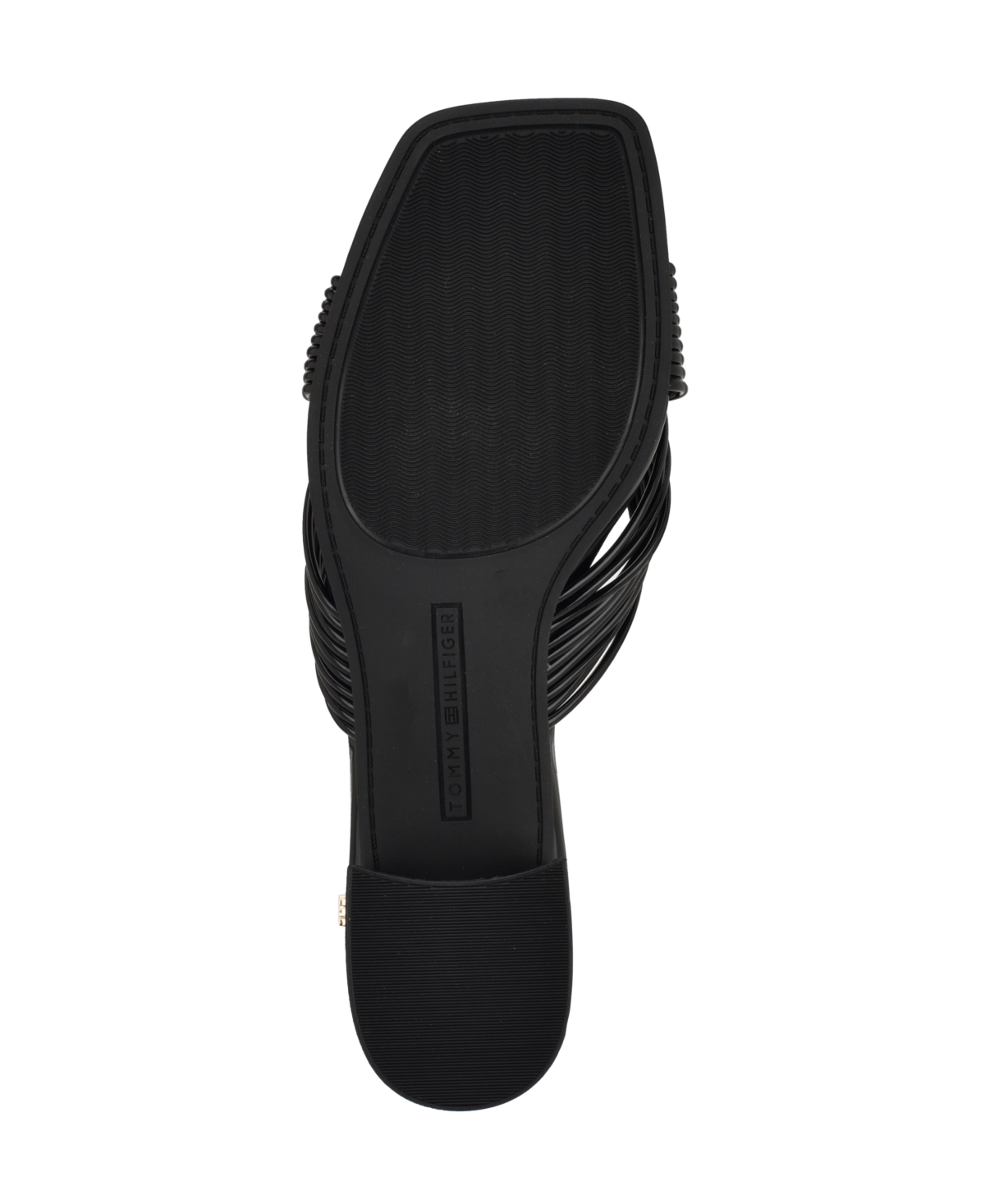 Tommy Hilfiger Women's Philie Knotted Crisscross Block Heel Sandals In Black Patent