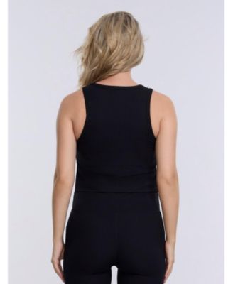 Maternity Crew Neck Racerback Cropped Tank - Motherhood